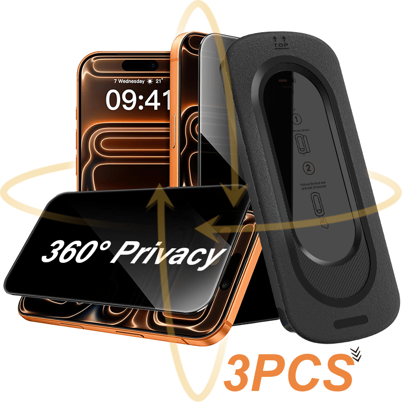 360 graden privacyschermbeschermer voor iPhone 17 Pro Max 17 AIR 17 PRO 16 Anti-Spy gehard glasfilm met eenvoudige installatie: Goud