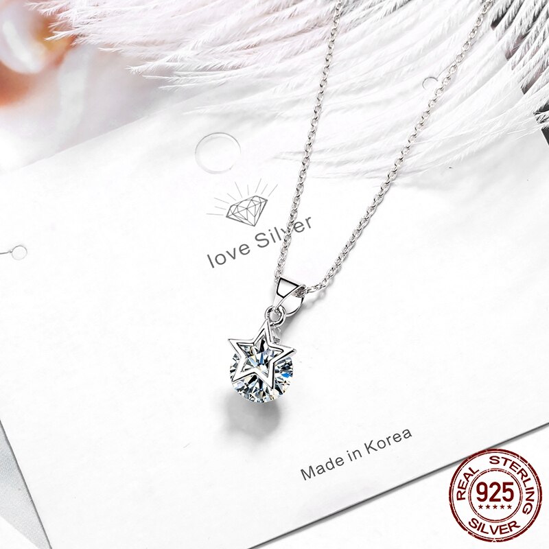 Doppio anello chiusura corta chiusura a forma di gatto collana con ciondolo a stella per regalo di gioielli in zircone CZ moda donna
