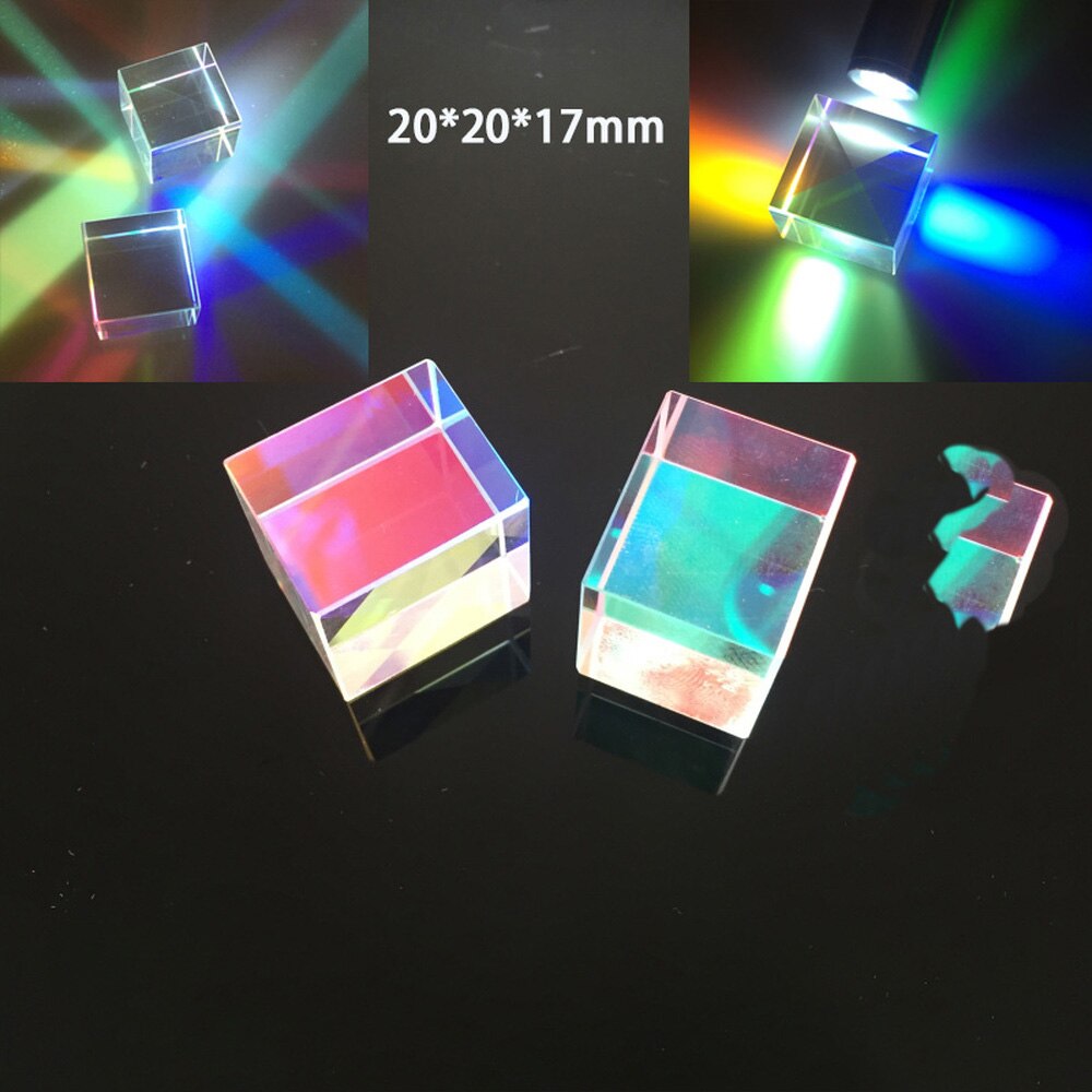 1pcs 20*20*17mm Photography of Rainbow Glass with Light Cube Colour Splitting Prism