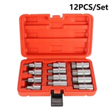12Pcs 1/2 Inch Drive Impact Hex Bit Socket Set H5-H22 Hexagon Wrench Sockets Set Allen Key Sockets Set Hand Tools