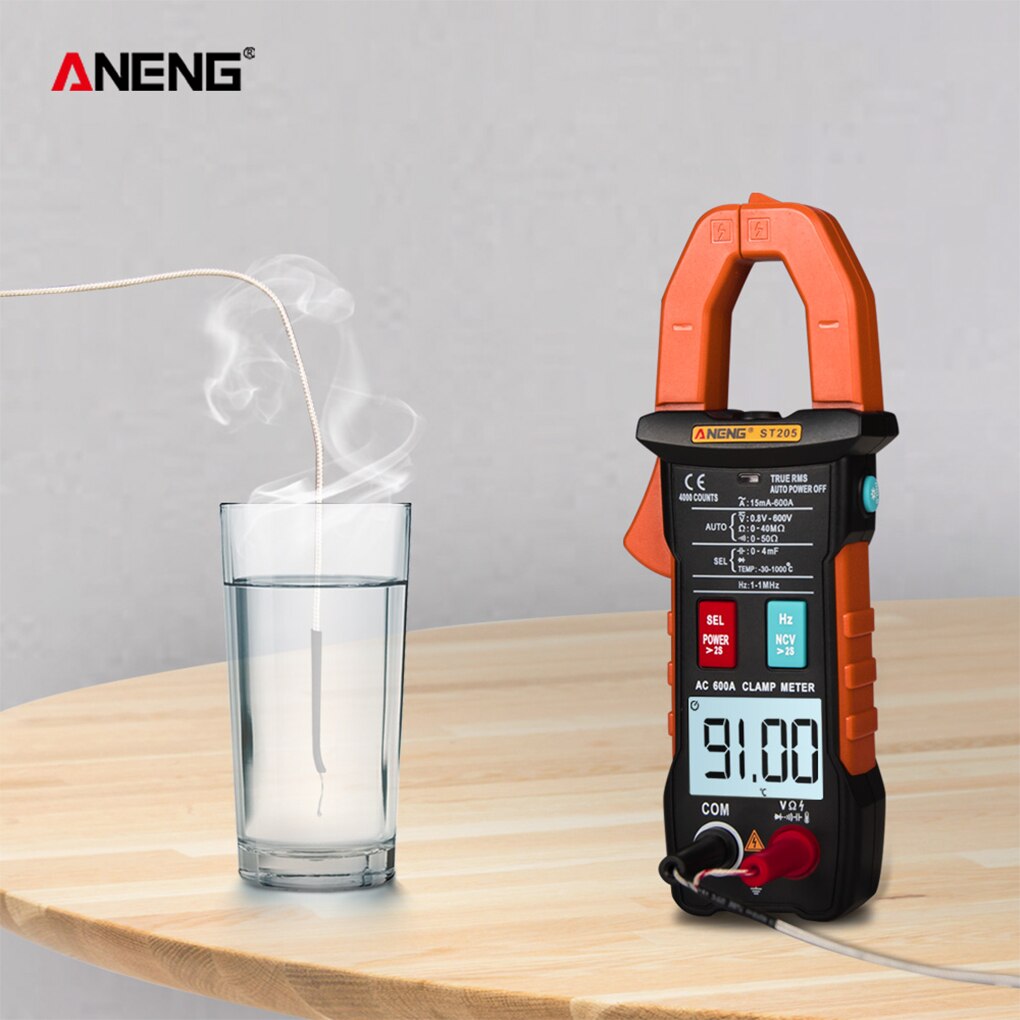 Digital Display 4000 Counts Multimeter Battery Powered Ammeter Voltage Current Measuring Device Blue