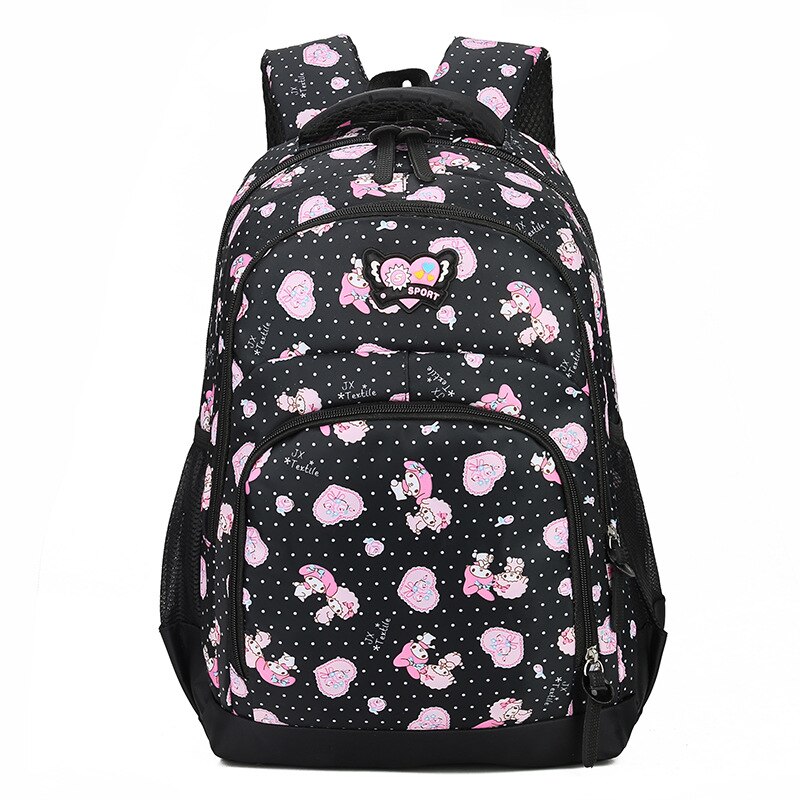 Grande Capacità Dei Bambini Borse Da Scuola Per Le Ragazze adolescenti Zaino impermeabile Scuola zaino ortopedico Schoolbag mochilas escola: black 1