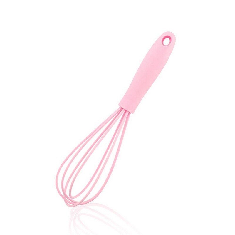 Silicone Whisk For Whipping Non-Slip Egg Beater Easy To Clean Milk Frother Kitchen Cooking Utensil Kitchen Fue Egg Beater Tool: Pink