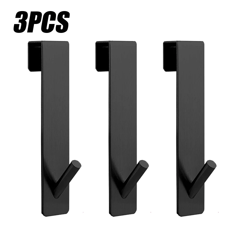 Badkamer Douchedeur Achterhaak Roestvrij Staal Over Glazen Deur Douche Handdoekenrek S-Vorm Badkamer Badjas Hanger Houder Haken: XXL / Dark Gray