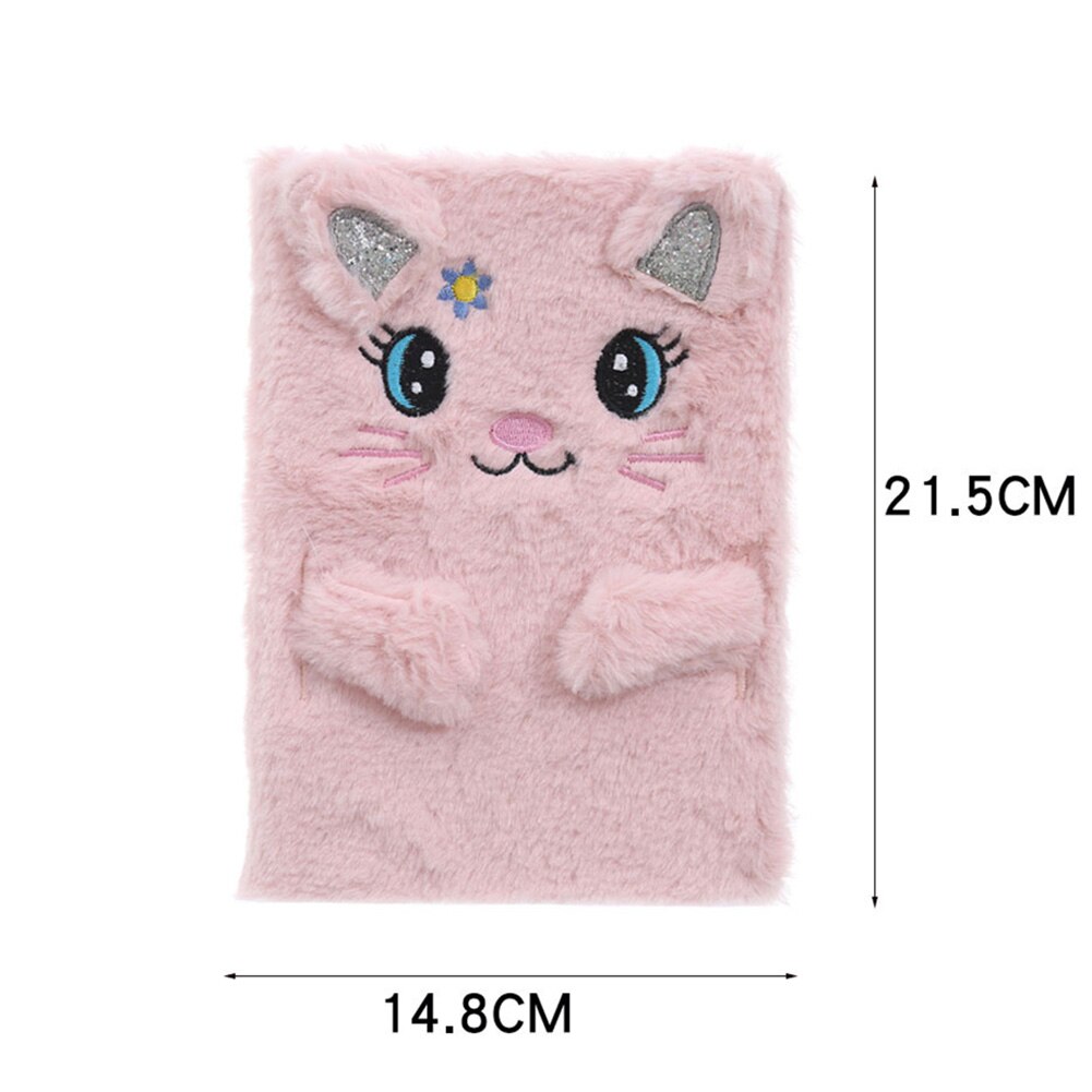Cartoon Planner Notebook Cat Panda Fluffy Diary Girls Journal Notebook Memo Pad Birthday Notebooks libros agenda
