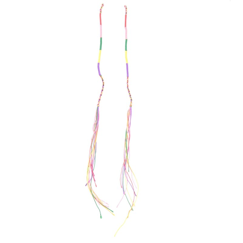 9 X Hippie Stijl Gevlochten Draad Vriendschap Armbanden Wrist Ankle Armband-Radom Kleur