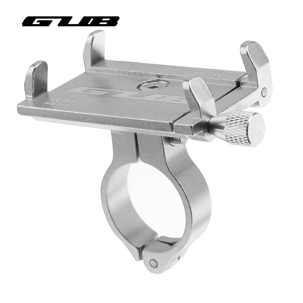 GUB G-81 Moto Vélo Guidon Clip Support De Téléphone Support de Montage Accessoires De Vélo Porte-vélos Pour Extérieur: Titanium