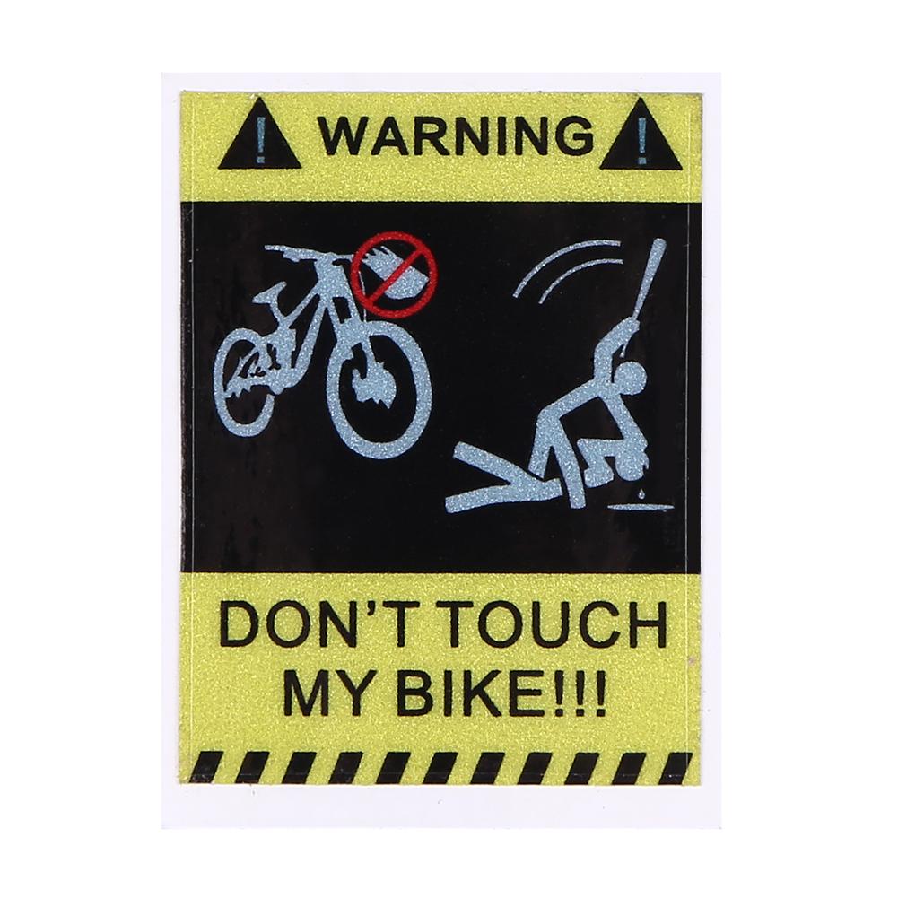 Rør ikke ved min cykel advarselsmærkat vandtæt mærkat vandtæt dekorativt cykeltilbehør 60 x 45 x 1mm: B