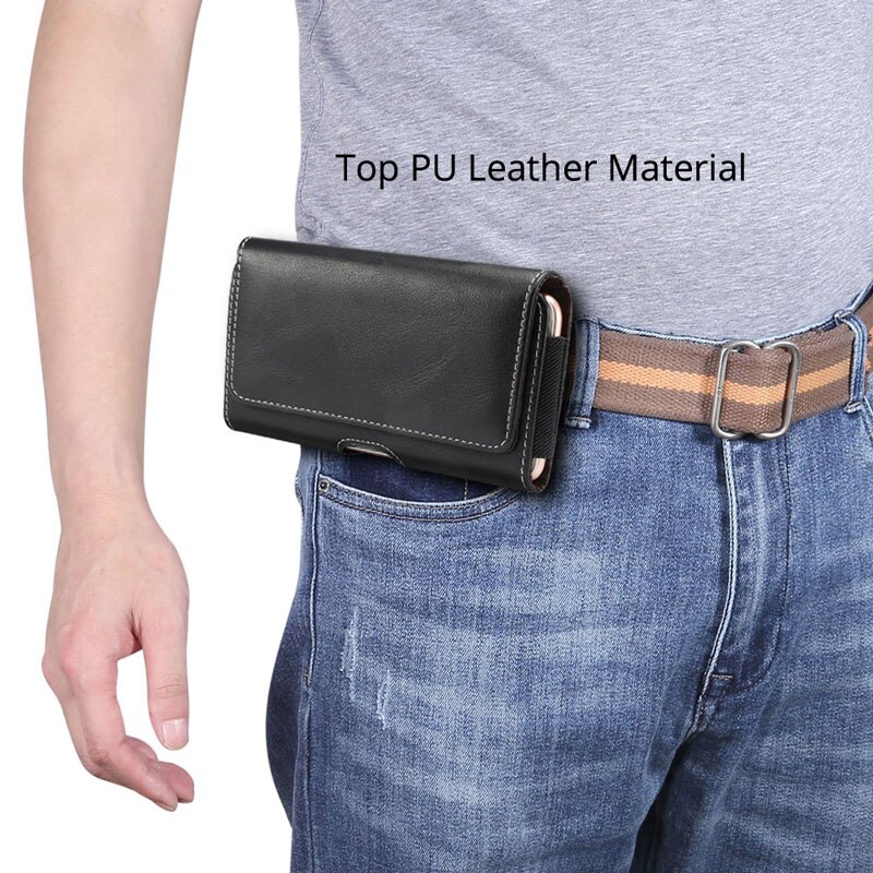 Riem Clip Holster Leather Pouch Case Voor IPhone11 11pro Max Xr X Xs 7 8 6Plus Taille Tas voor Samsung S10e S20 Ultra Note10