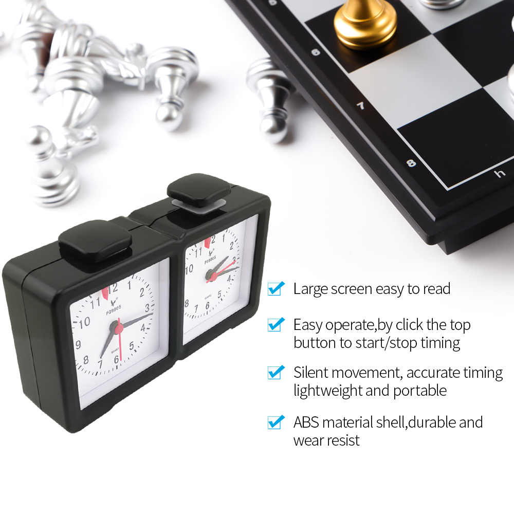 PQ9905 Quarz Digital Chess Clock Count Up Down Timer Sports Electronic Chess Clock I-GO Competition Board Game Chess Watch
