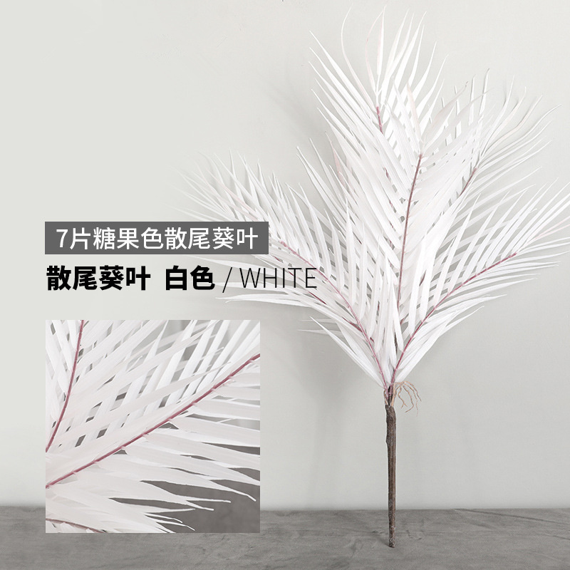 Palm boomtak kleurrijke bladeren plastic Artificil planten faux gebladerte voor bruiloft decoratie jungle party decor: C
