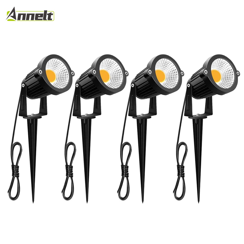 5W LED Landscape Lights 12V/24V Waterproof IP65 Warm/White Walls Trees Flags Outdoor Street Garden Focus Spotlights with Stakes
