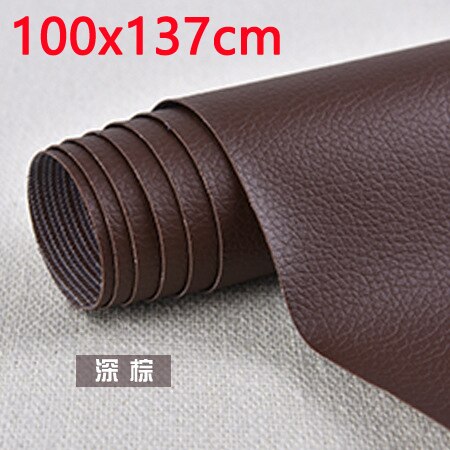 100x137cm DIY Self Adhesive Leather Patch Leather Fix Repair Fabric Stick-on PU Leather Patches Sofa Repairing Fabric Stickers: 100x137 dark brown