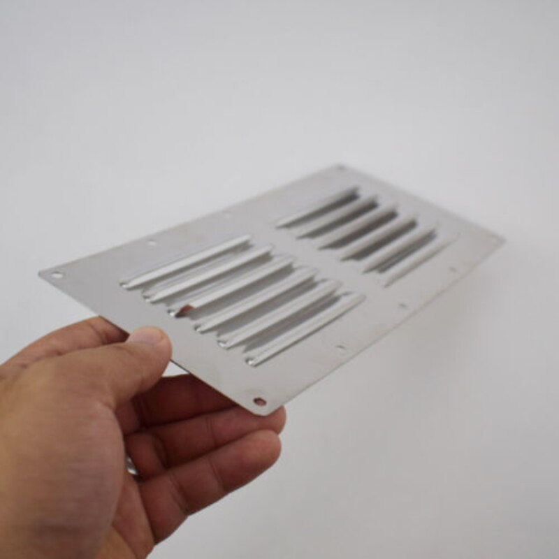 2PCS Trig Air Vent Louvred Grill Cover Ventilation Louvre Grille Stainless