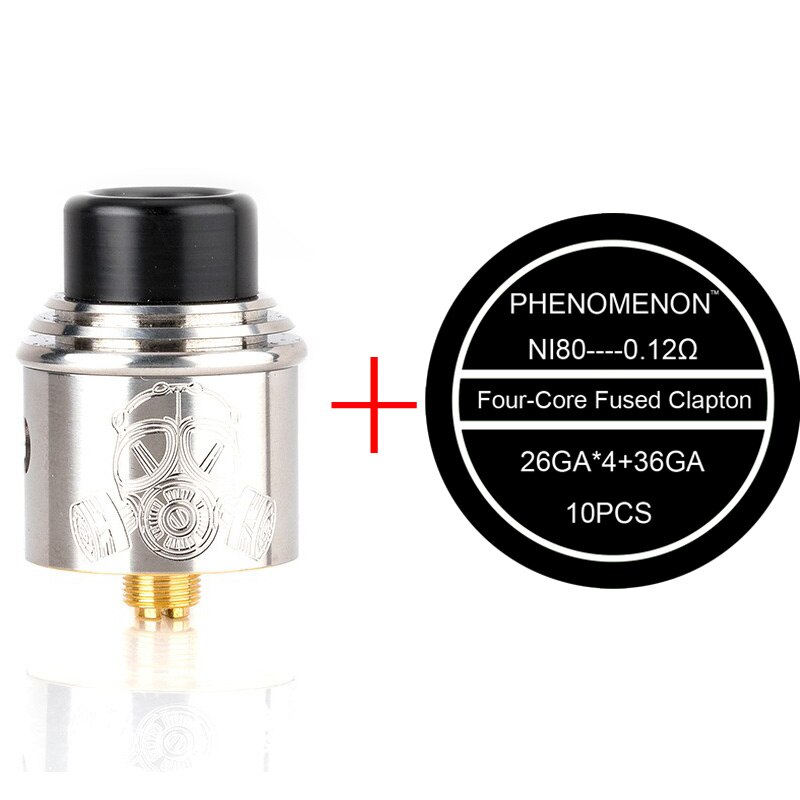 Apocalypse RDA 24mm Rebuildable Dripping Atomizer with BF PIN Atomizador for Squonk Mod Apocalypse GEN 2 RDA: silver Four core