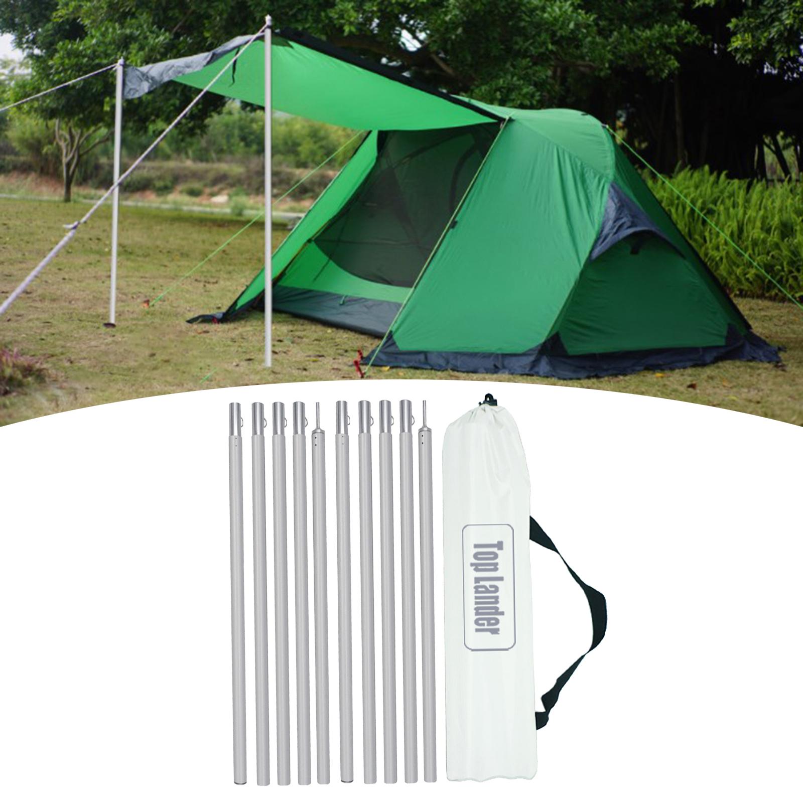 Tarp Poles, Tent Support Poles, Adjustable Camping Poles, Lightweight Sail Shade Pole for Camping Tarps, Awnings, Shelters