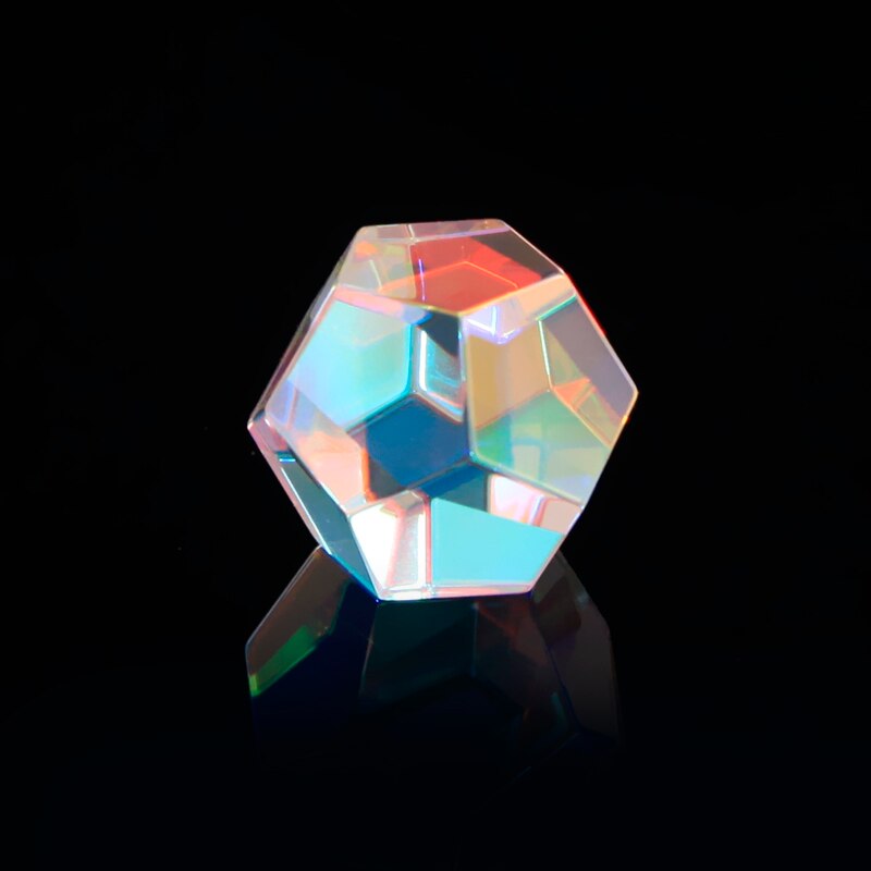 Rainbow Prism Optical Glass Multi-faceted Bright Light Combine Physics Teaching Refracted Light Spectrum Experiment Instrument