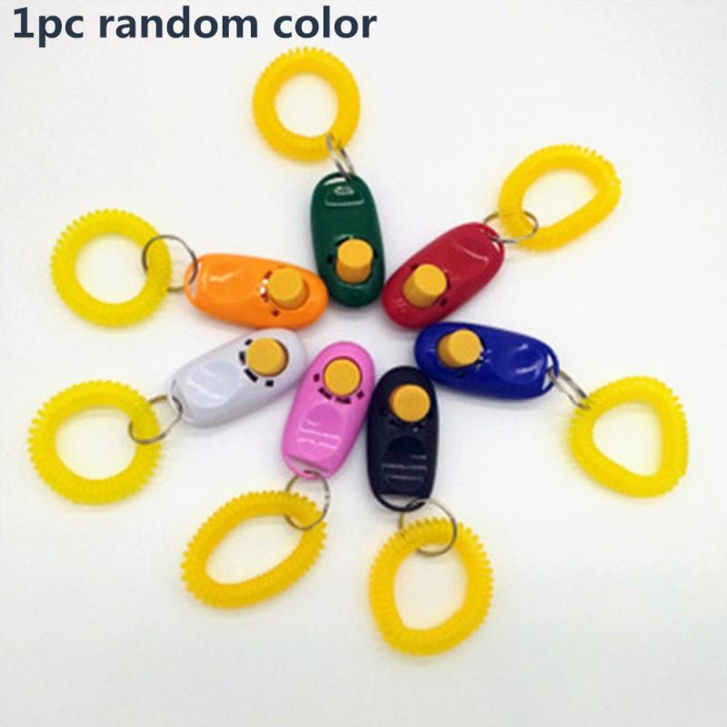 1pc huisdier honden training clicker fluit kleurrijke praktische gehoorzaamheidstraining hulpmiddel gids polsband voor slimme hond huisdierbenodigdheden: 13 willekeurige kleur