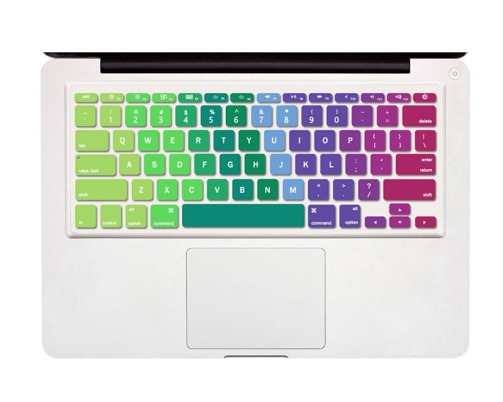 English (US) Keyboard Cover Silicone Protector Compatible for MacBook Air 11 inch model A1370 A1465, Gradient Color