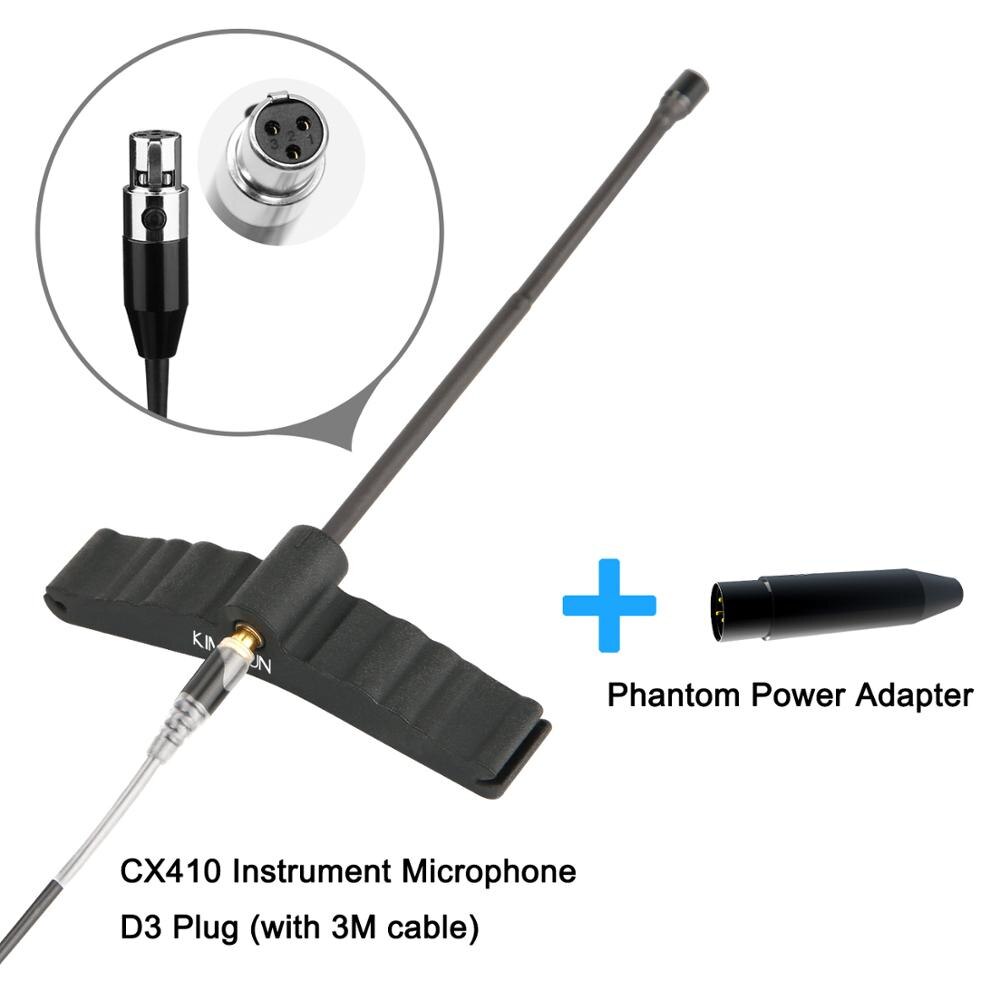 KIMAFUN Mini Musical Instrument Mic Cello special microphone stage performance wired instrument microphone: D3 add Phantom power