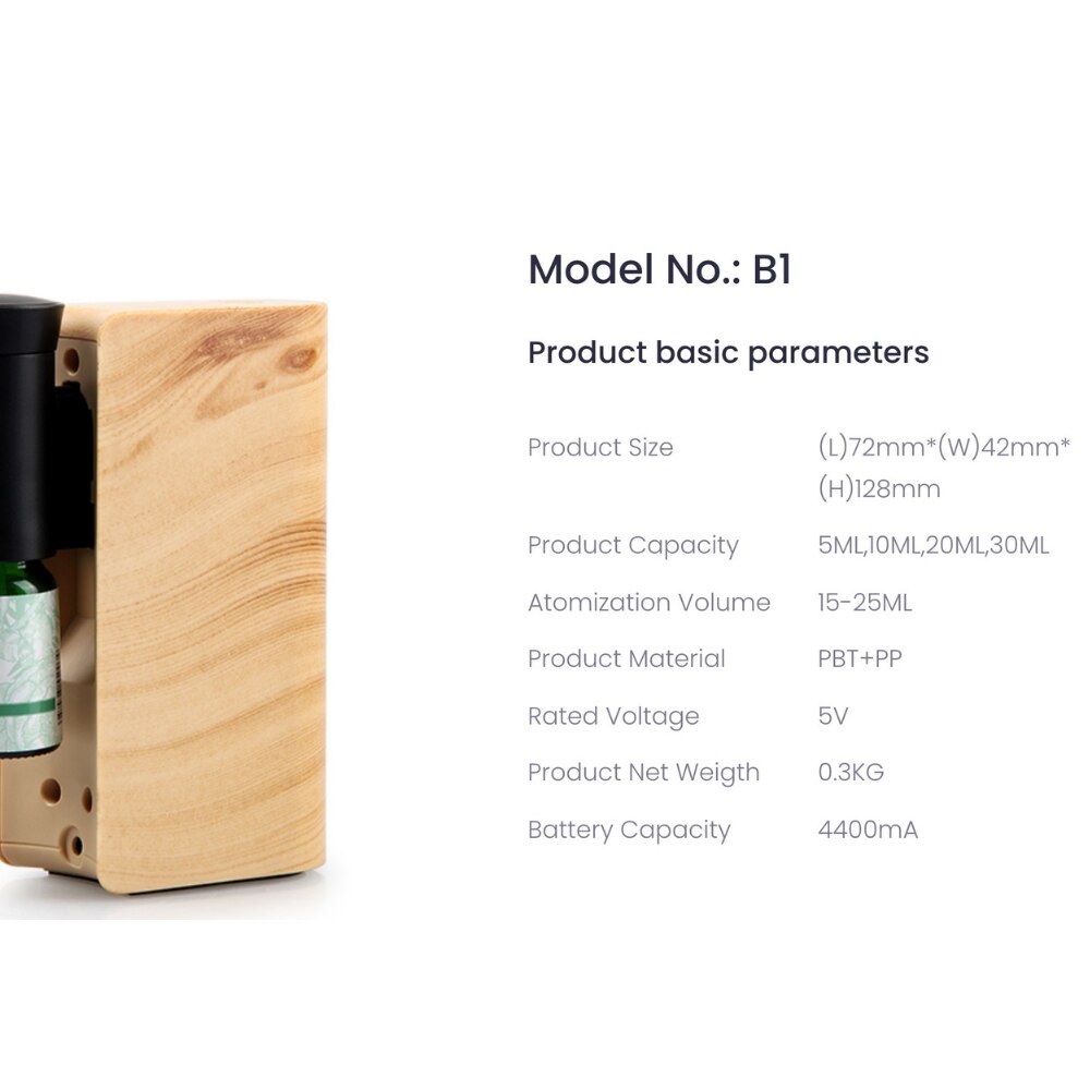 Homlly Otii Portable Waterless Aroma Diffuser Nebulizer