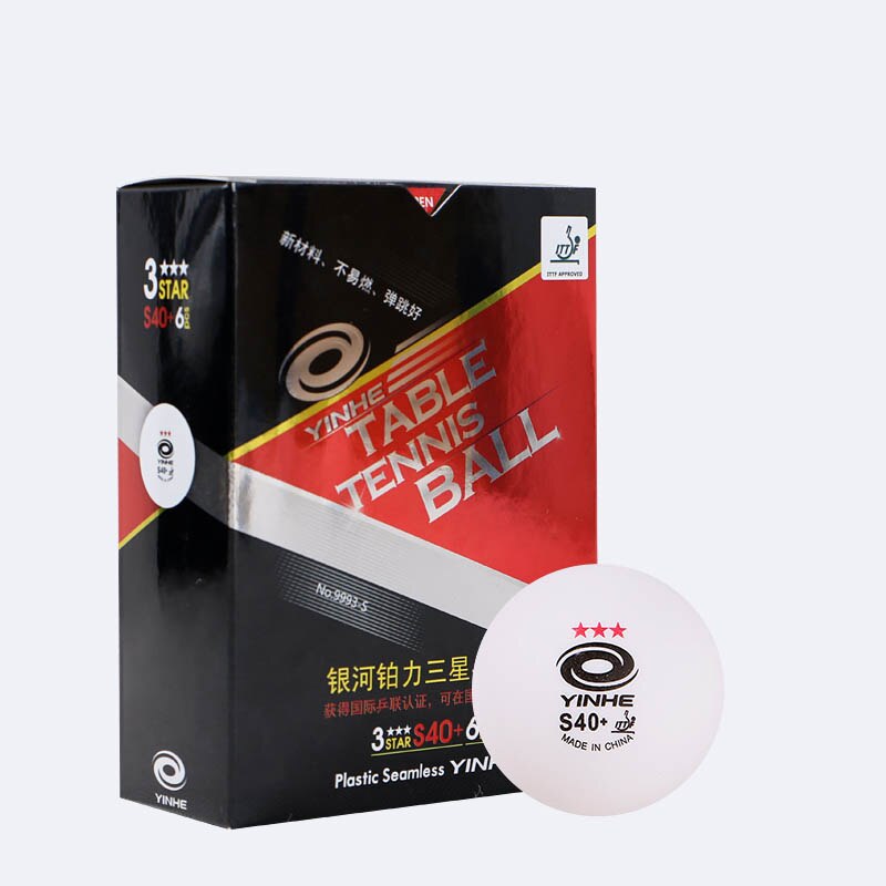 ITTF aprobado YINHE de 3 estrellas 40 + / S 40 + Material sin PP pelota de tenis de mesa/pelota de ping pong 6 unids/pack