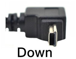 Mini USB 90 Degree UP / Down / Left / Right Angle to USB 2.0 A Male Cable 0.25m 0.5m 1.8m 3m 5m 50cm 180cm for Camera MP4 Tablet: Down / 0.25m