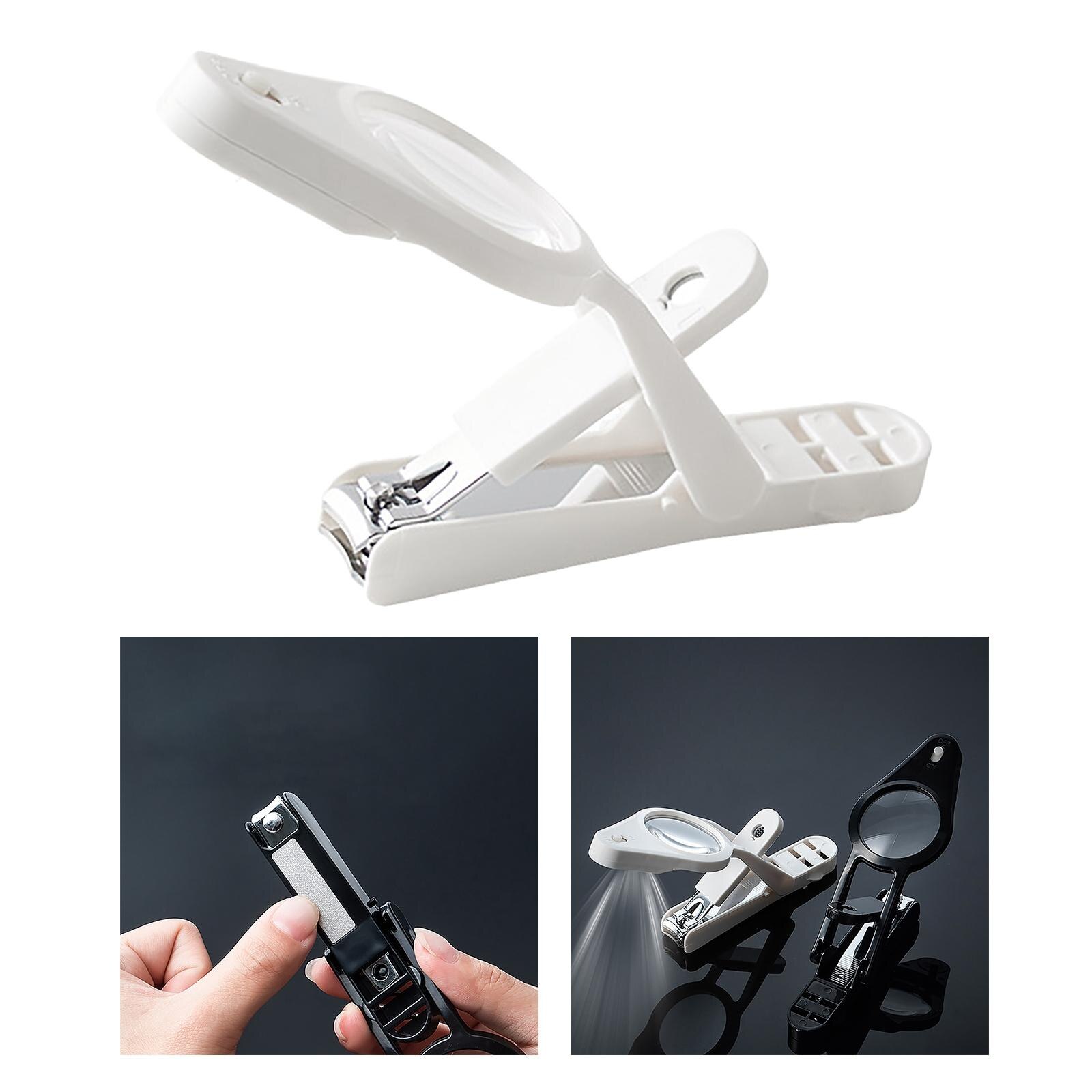 Nail Clippers with Magnifier LED Light Manicure Pedicure Trimmer for Adult