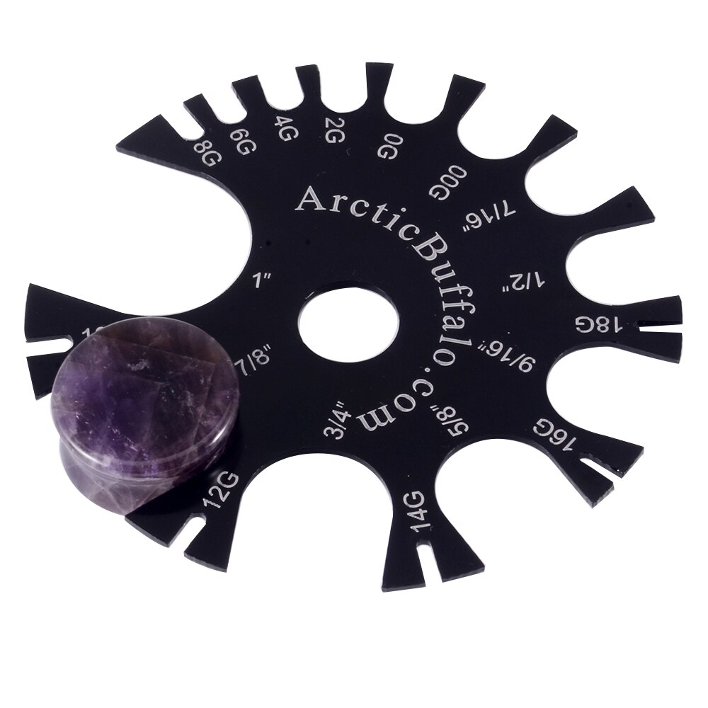 1Pc Acrylic 18g to 1" Gauge Wheel Tool Measure size for Body Piercing Measurement Tester Ruler Gauge Diameter Tools welry