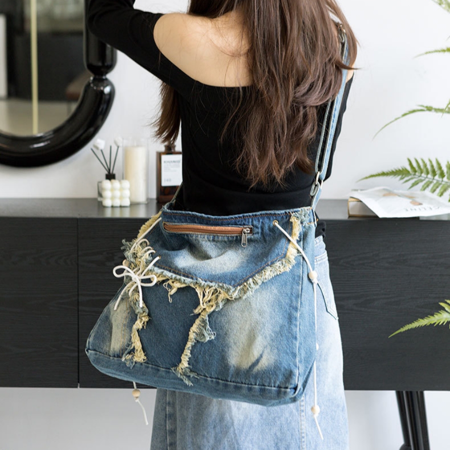 Y2k koreanska harajuku gotiska hobo jeansväskor estetiska vintageväskor damhandväskor crossbody messenger tote peddler axelväskor