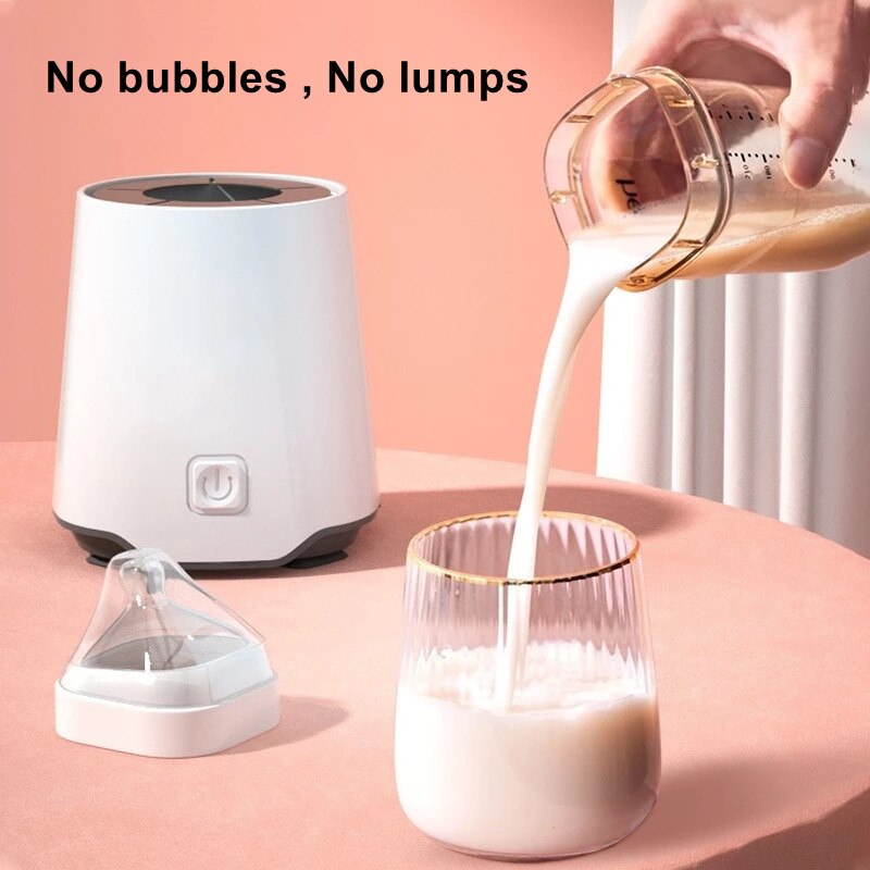 Batidor de leche ajustable para bebé, de inclinación para agitar la leche, más uniforme, sin burbujas, sin apelmazamiento, recargable por USB con Juego de cepillos para biberones