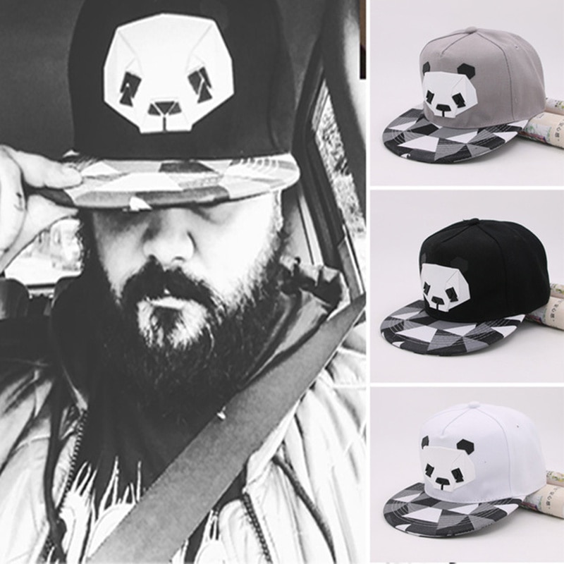 Bonés de beisebol ajustável primavera 2019, boné de panda com desenho animado para homens e mulheres, boné de hip hop com sol na moda chapéu de osso