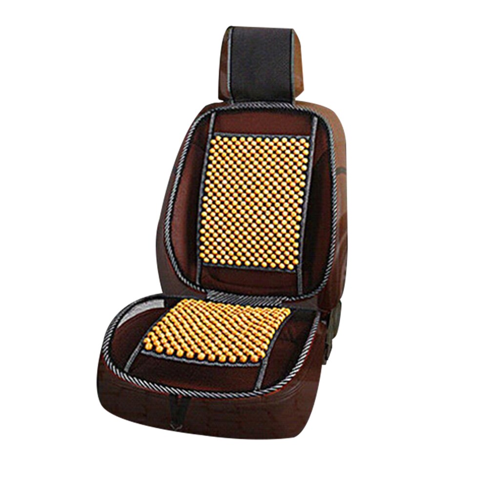 Summer Car Seat Cover Cooling Cushion Mesh Mat Universal Massage Wood Beads Hollow Breathable Cool Pad Cushion Mar19: C