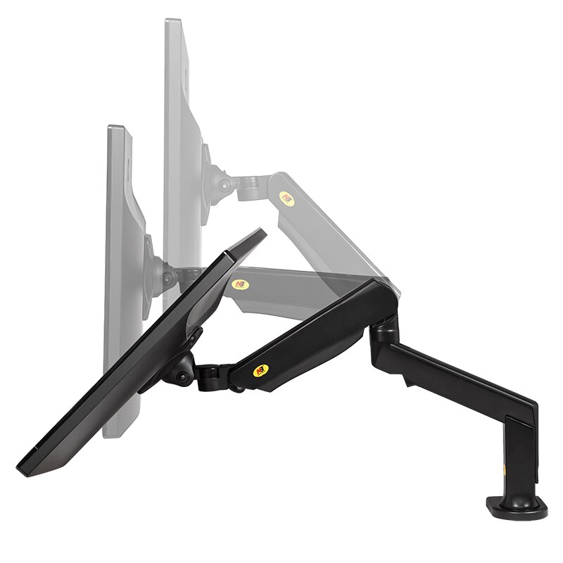 NB F90A Full Motion 22-32 inch Screen Monitor deHolder Mechanical Spring Long swing Arm LED LCD Monitor Mount Support with 2 USB: BLACK
