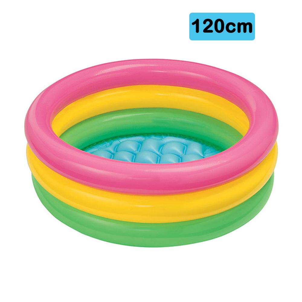 Praktisk børn svømmecirkel multifunktionel klassisk bad oppustelig ring legetøj swimmingpool tilbehør: 120cm