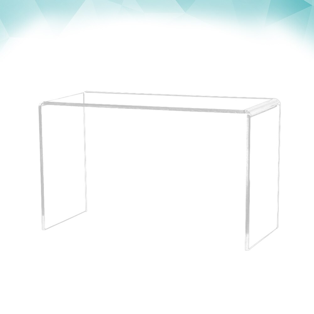3 Pcs U Shaped Acrylic Storage Rack Clear Shelf Display Stand Desktop Organizer Holder for Model Bag Shoes - Size L