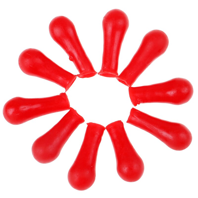 10 Uds. Gotero de goma roja bombilla cabezal de caída botella insertar pipeta suministros de laboratorio