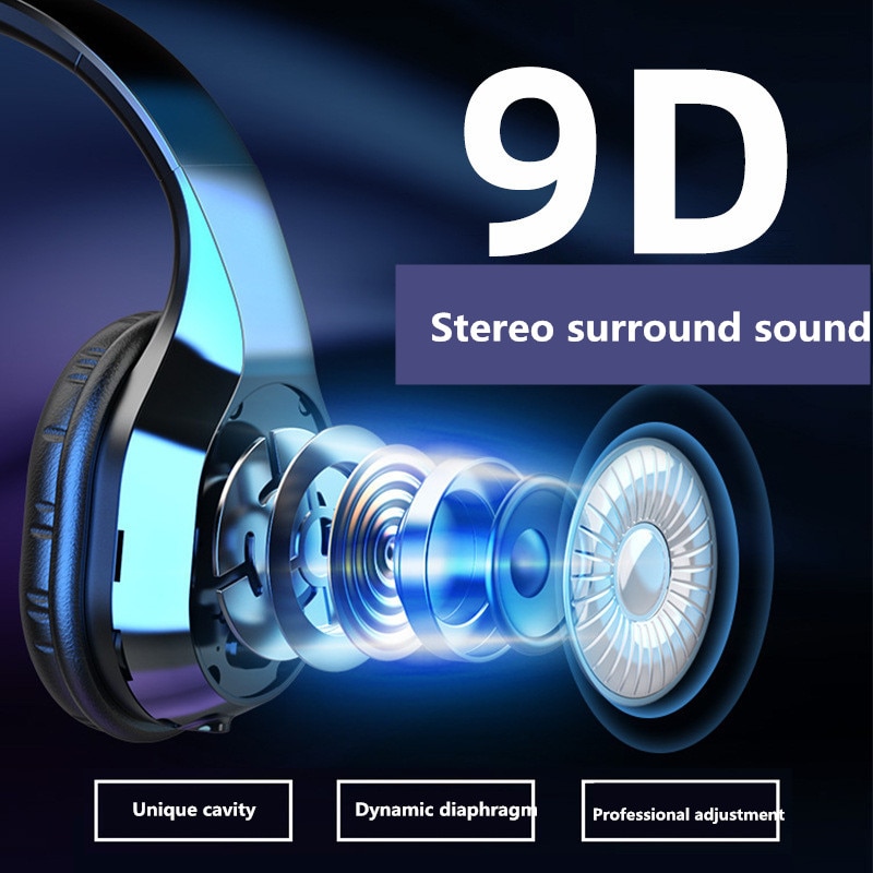 Casque d'écoute Bluetooth Tws 5.1 Audifonos sans fil écouteurs 9D Microphone de jeu antibruit Auriculares casque filaire