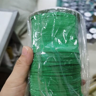 5 jardów 3mm gumką kolorowe maski elastyczna gumowa opaska na pas zespół rozciągliwa linka elastyczna wstążka DIY rzemiosło akcesoria do szycia: green