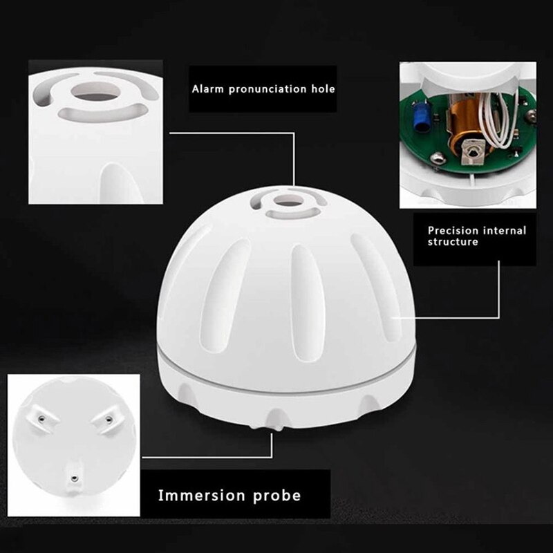 Vand overløb lækage alarm sensor detektor køkken læk vandstand vandtæt detektion hjem sikkerhed alarm system uden batte