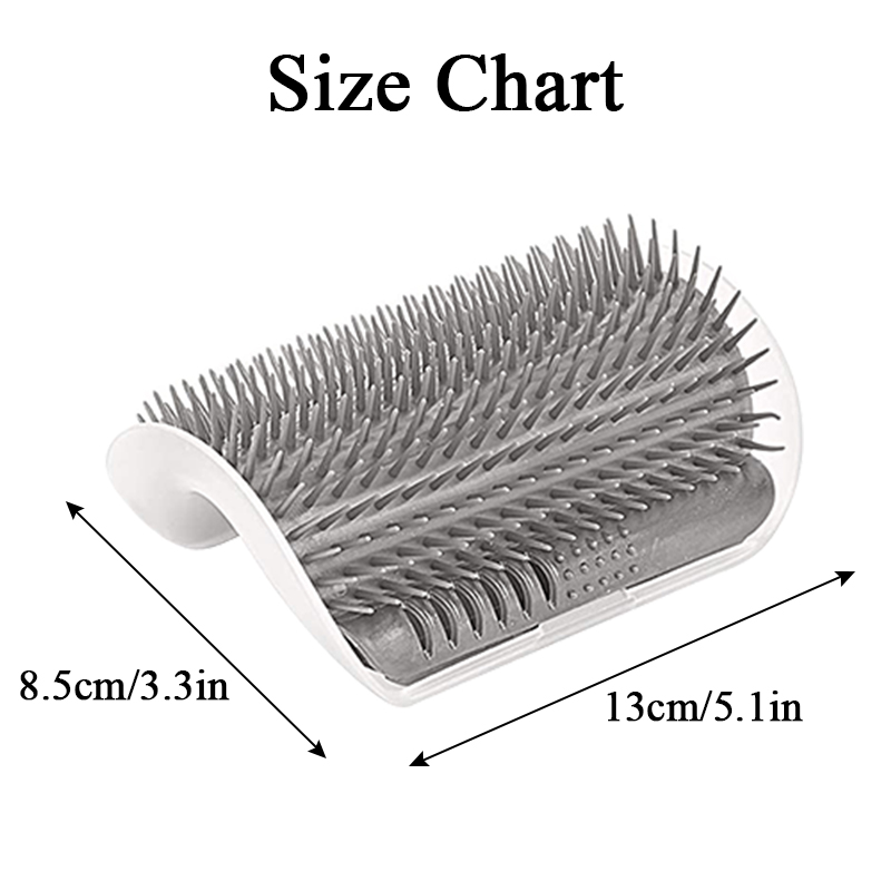 Brosse de Massage d&#39;angle mural pour chat, auto-toilettage avec cataire herbe-aux-chats doux, brosse pour le visage avec un peigne chatouillant, fournitures de toilettage pour animaux de compagnie