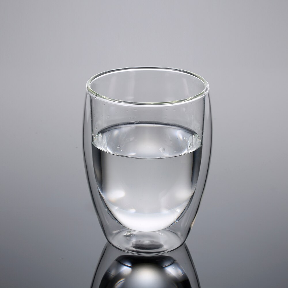 Transparent Texture Glass Cup Heat-resistant Double Wall Glass Cup Beer Coffee Cup Set Handmade Beer Mug 250ml/350ml/450ml
