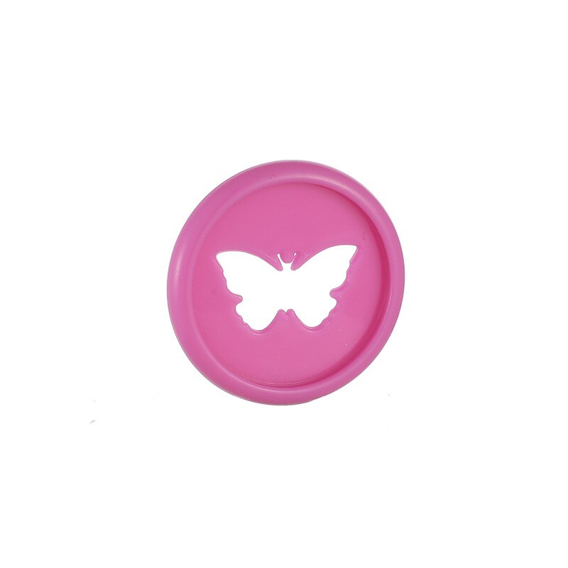 100 stk butterfly champignon hul knap plast skive skole gør-det-selv bindeskive løsblade notesbog ring spænde plast bind ring: Smaragd