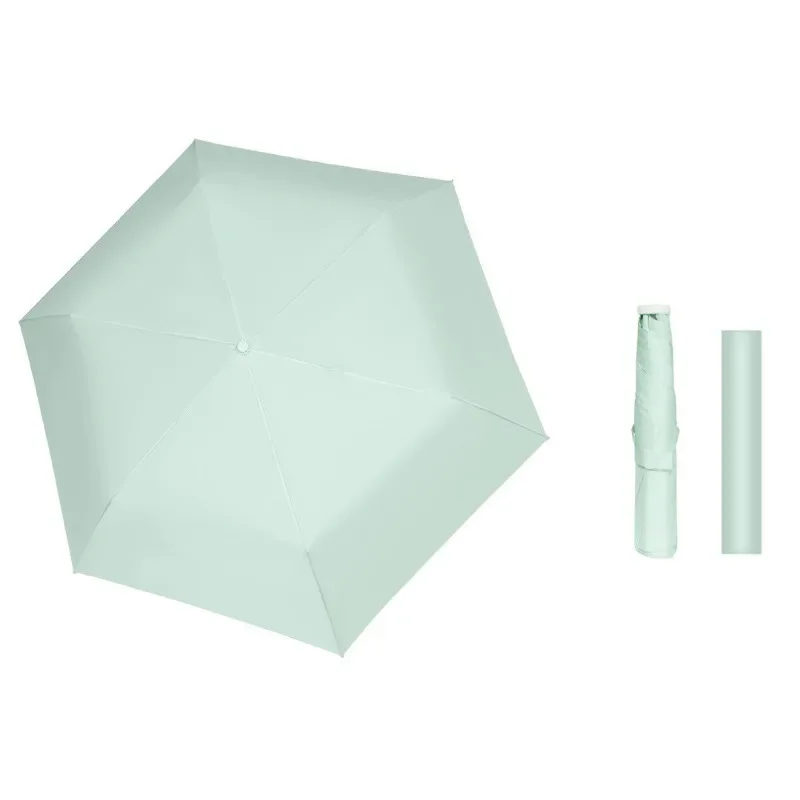 Paraguas de sol ultraligero, compacto y portátil, protección UV, plegable, estético: Azul