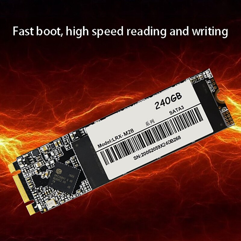 240GB NGFF M.2 SSD 2280 SATA3 Interface Solid State Hard Drive, Suitable for Desktop/Laptop Universal Hard Drive