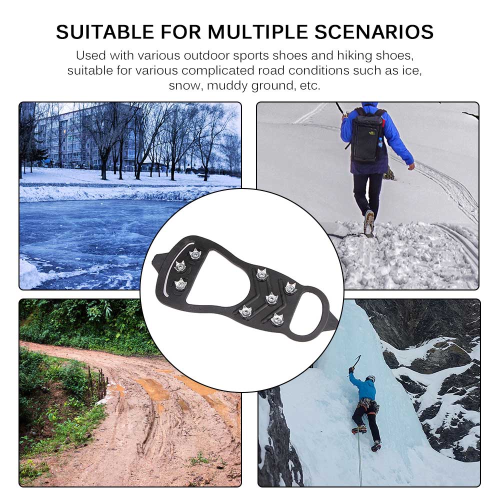 1 Paar M L 8 Studs Anti-Slip Sneeuw Ijs Stijgijzers Klimmen Schoen Spikes Grips Crampons Cleats Overschoenen Stijgijzers spike Schoenen Stijgijzers