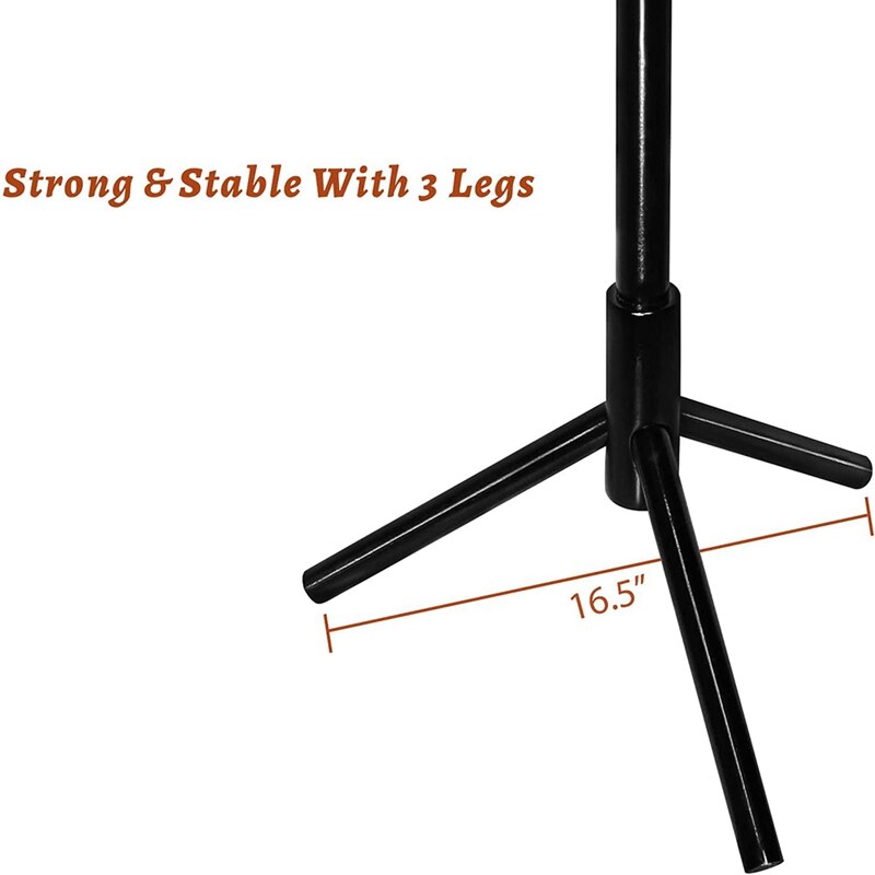 Wooden Coat Rack with Hooks, Free Standing Coat Tree Hanger Stand for Coats, Garment, Hats, in Bedroom