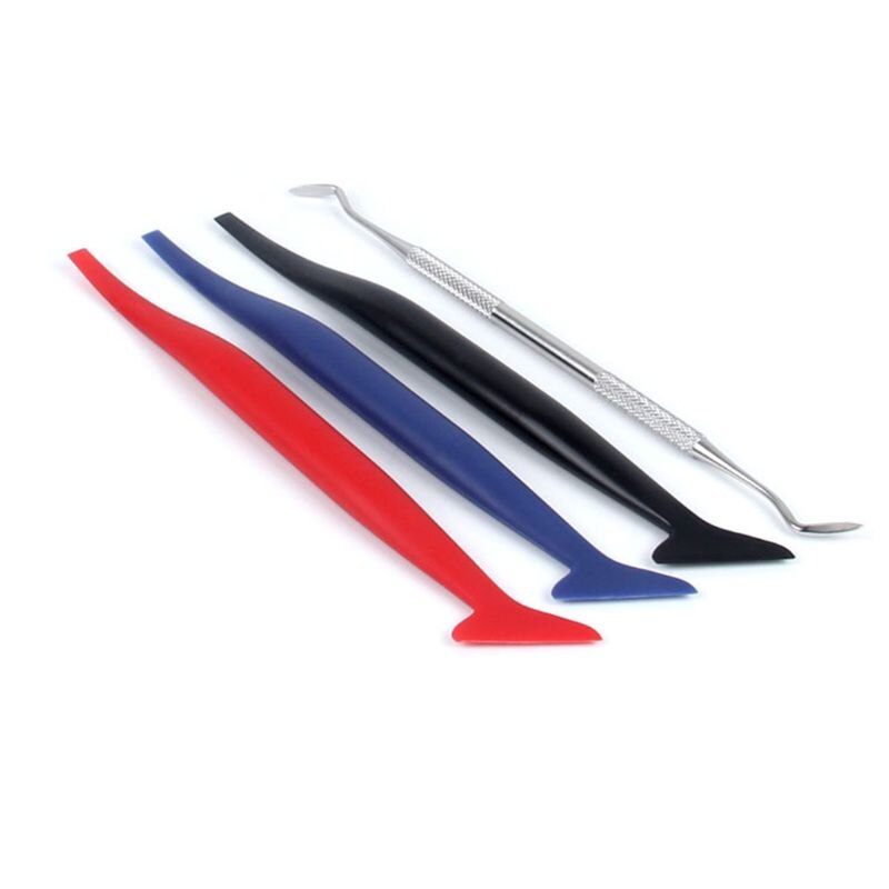 Neue 1 einstellen 4-in-1 Mikro-schaben Vinyl Blättern Grafik Fliesen Fenster Film Film Minimale Lücke anwendung Folie Schaber Kunststoff Schaber