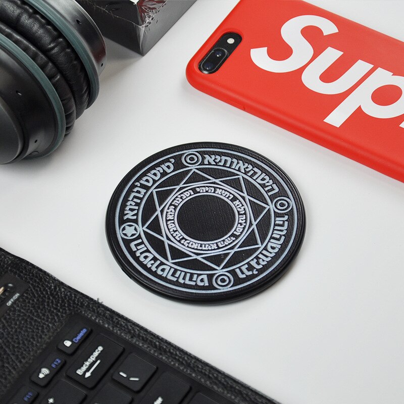 10W Magic Array QI Wireless Charger Mobile Phone Charger Desktop Charger Pad for iPhone Sumsung Xiaomi Huawei: black