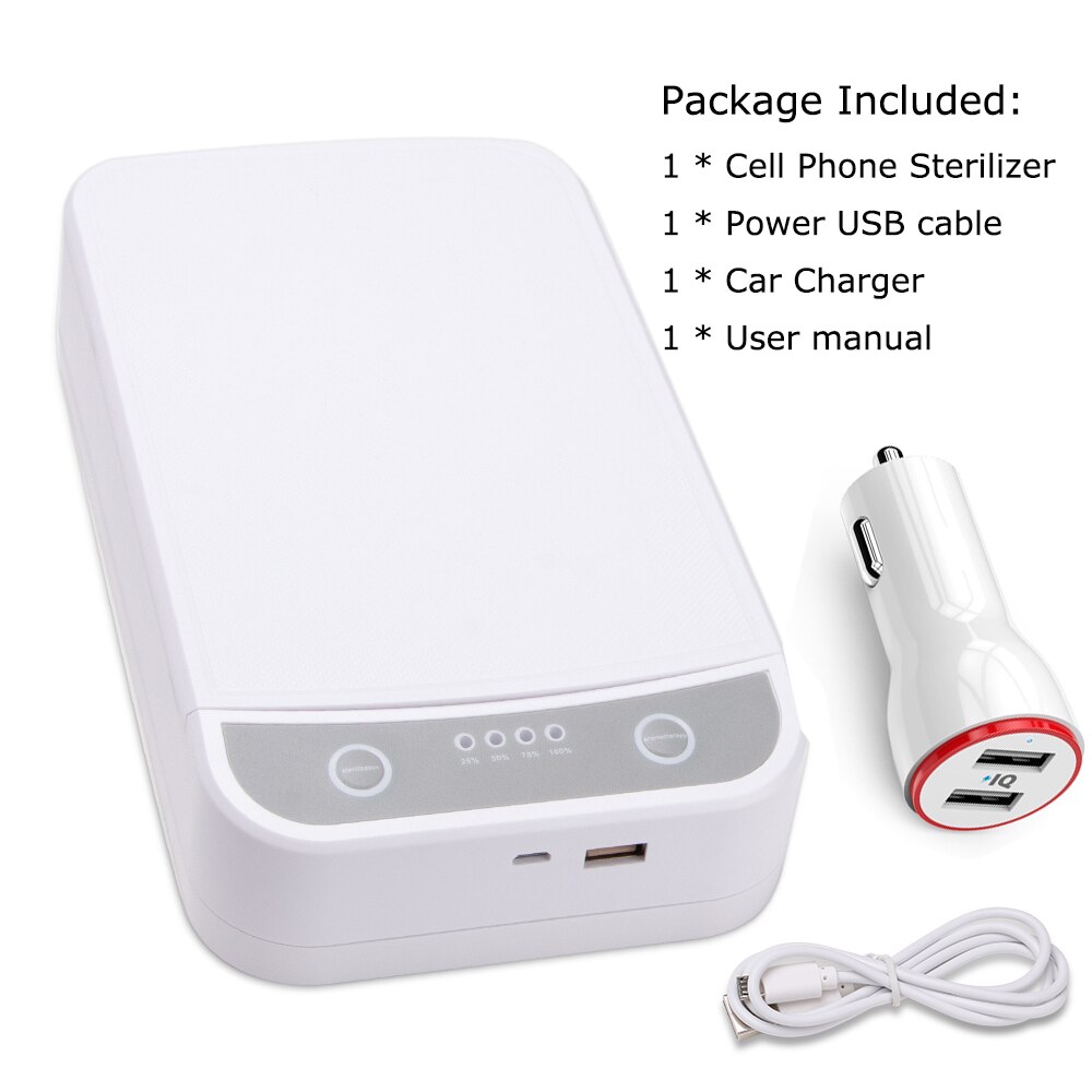 Portable UV Sterilizing Box Disinfector Multifunctional Cellphone UV Light Sanitizer Box with Aromatherapy and Charging Function